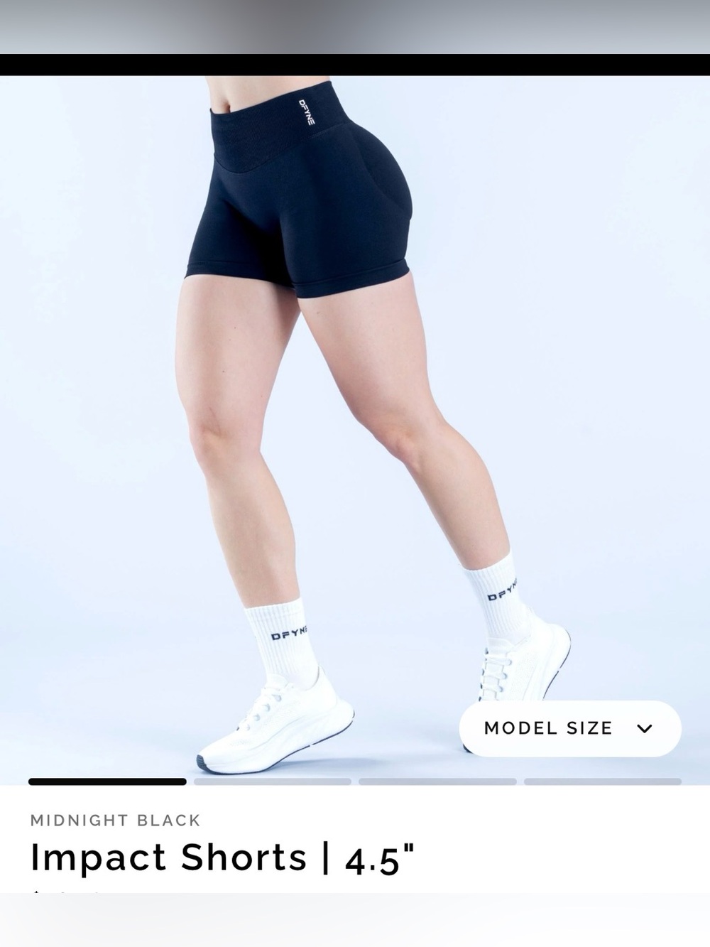 Impact Shorts | 4.5" Midnight Black
